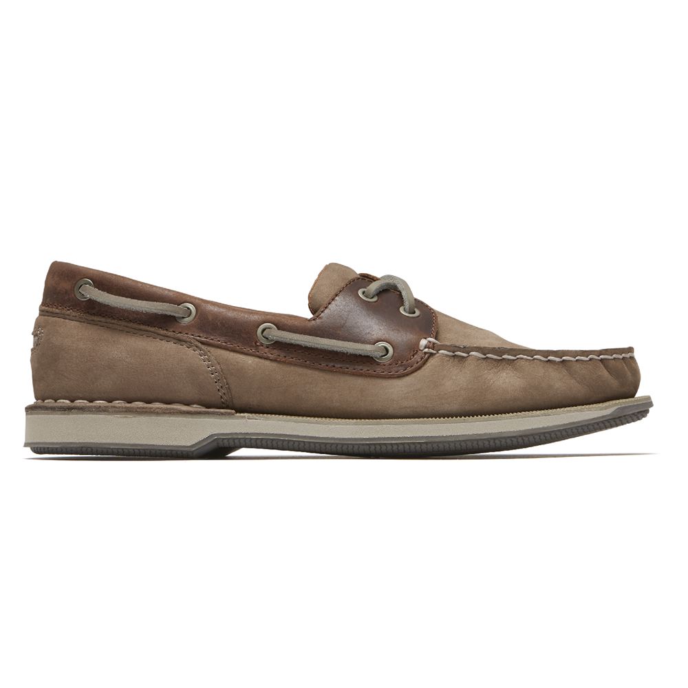 Rockport Canada Perth - Mens Boat Shoes Taupe (YMQ284195)